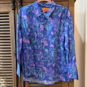 Floral Blue and Pink Shirt